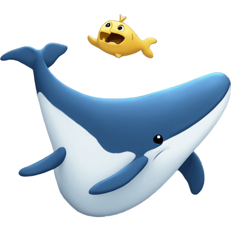 generate me an image of the docker whale with an expression of ecstatic bliss emoji