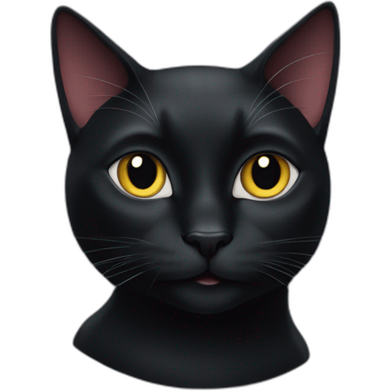 Élégant black cat emoji