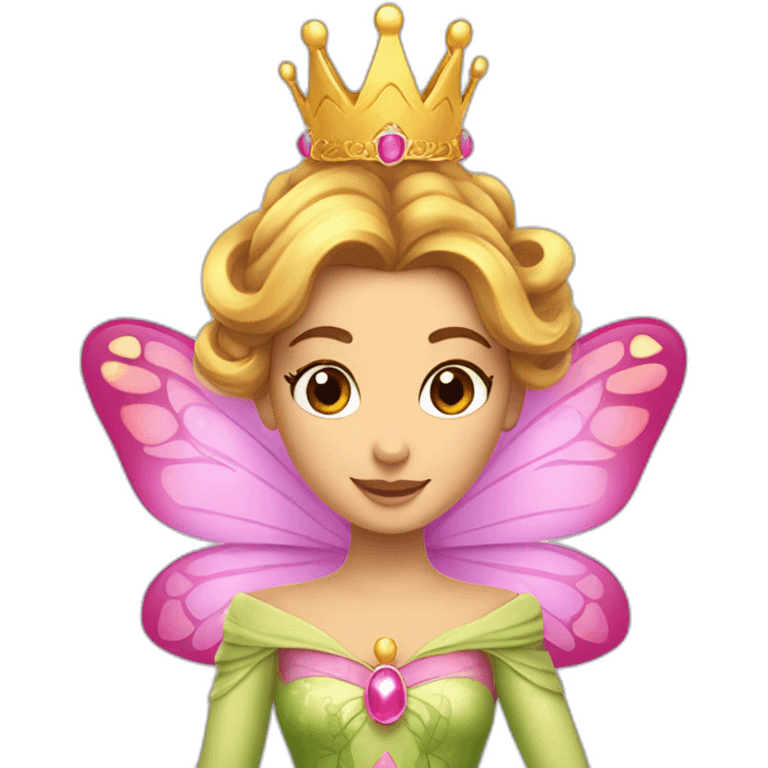 Princesa mariposa con corona emoji