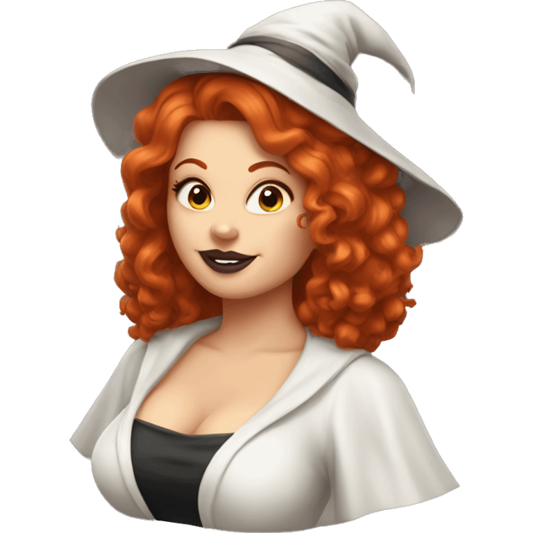 Curvy redhead sfw Halloween emoji