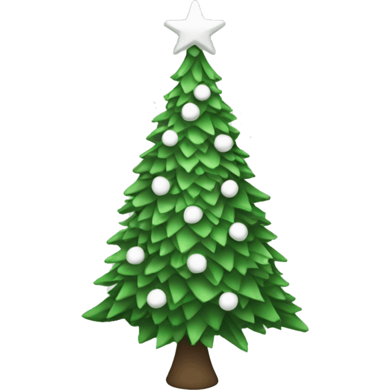 green and white christmas tree  emoji