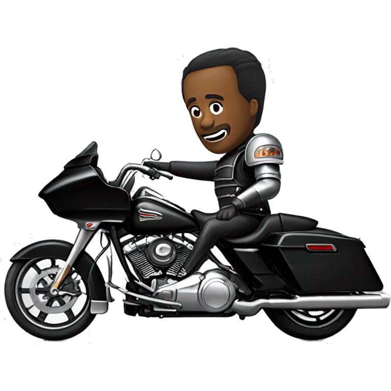 Tin Man with black Harley road glide emoji