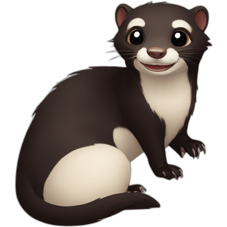 dark ferret say hi emoji