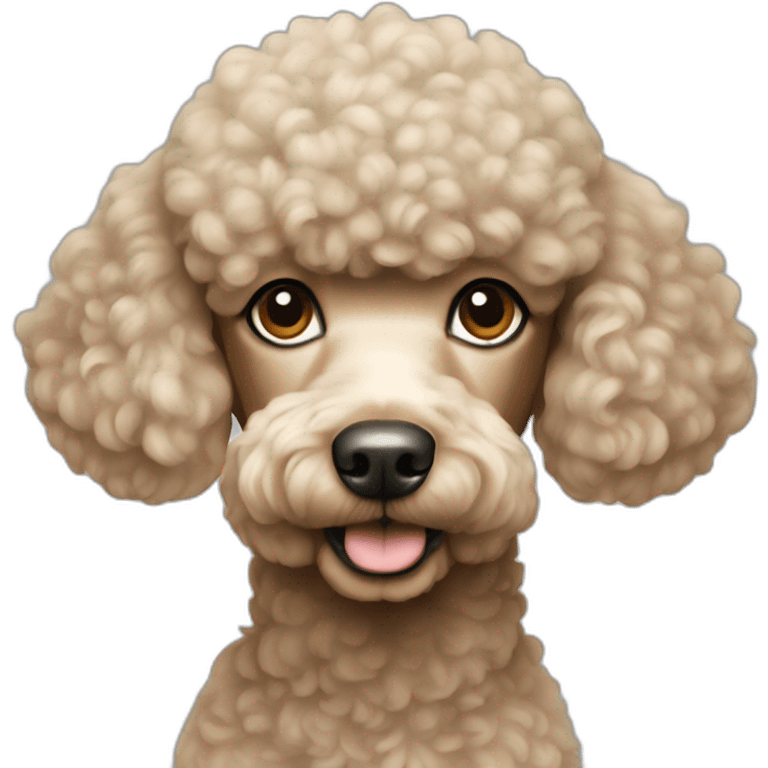 Poodle beige shaved emoji