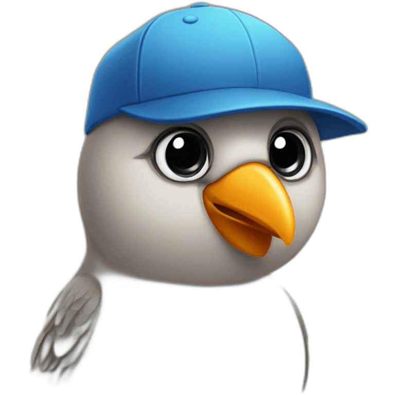 bird with a cap emoji