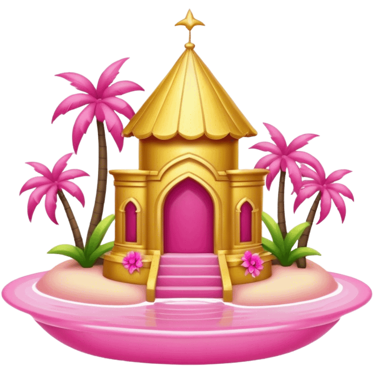 gold pink paradise emoji