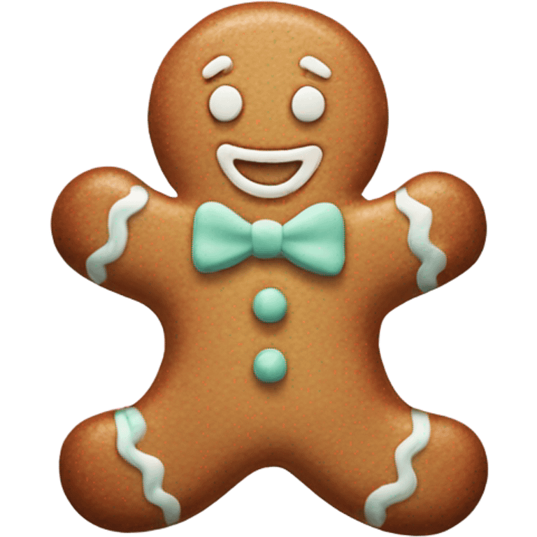 Pastel gingerbread man emoji