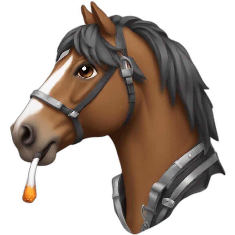 smoking horse emoji