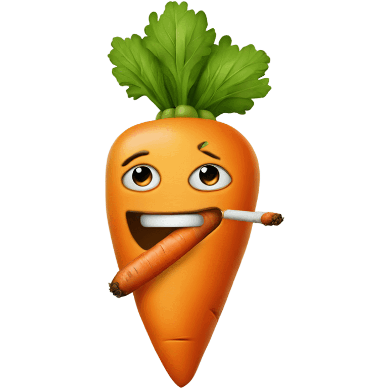 Carrot smoking emoji