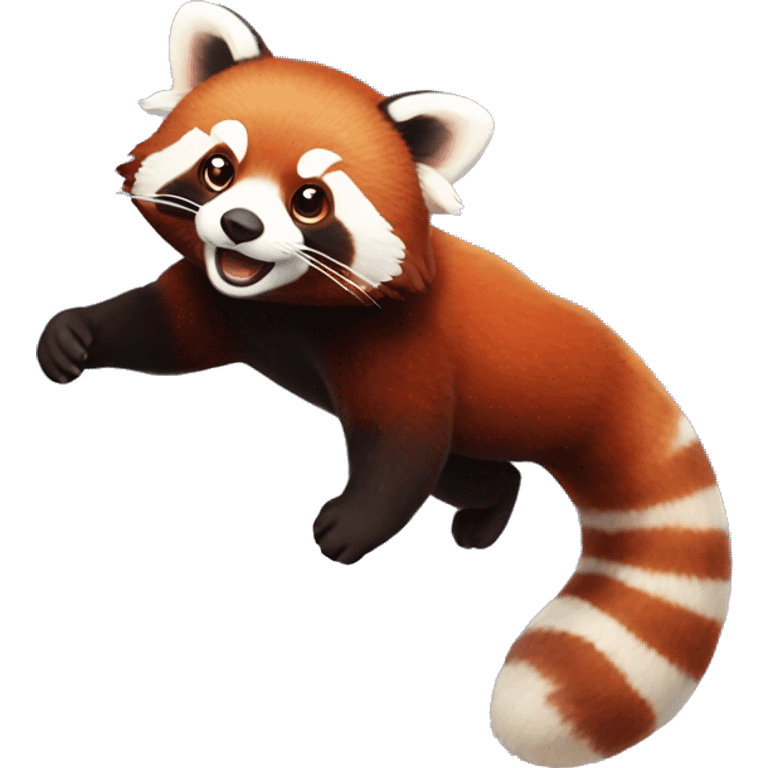 Red panda flying  emoji