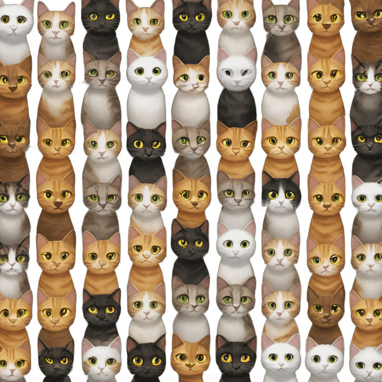 When 27 Cats Fuse Together into one stronger cat emoji