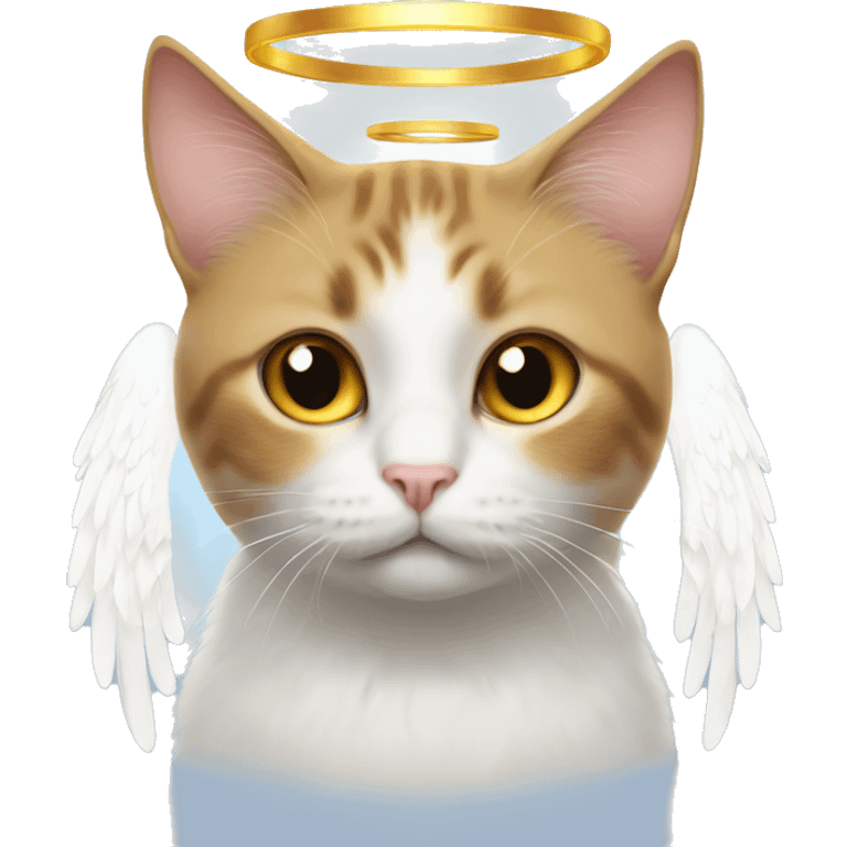 cat with angel wings and halo emoji