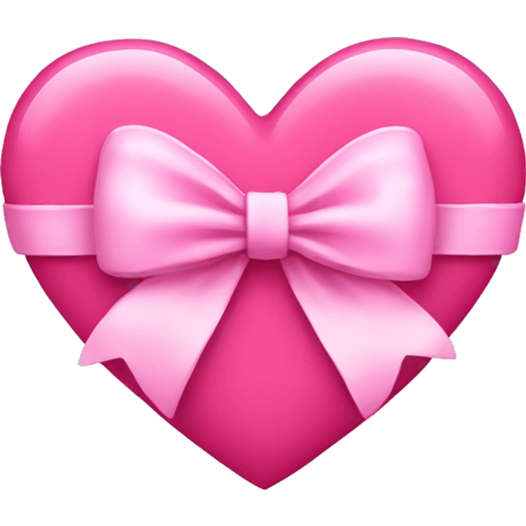 pink heart with light pink bow emoji