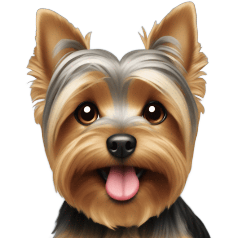 Yorkie with tongue out  emoji