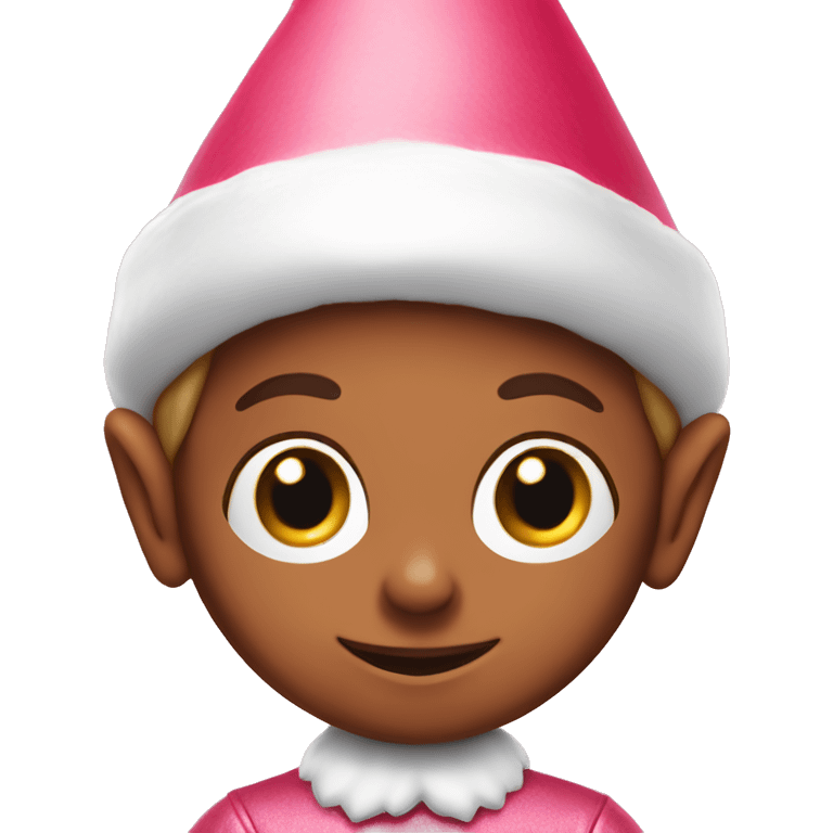 Pink elf on the shelf  emoji