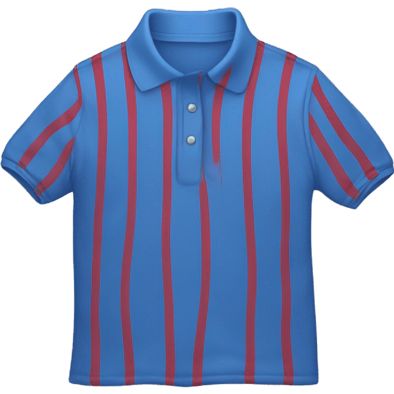  striped polo shirt blue and red emoji