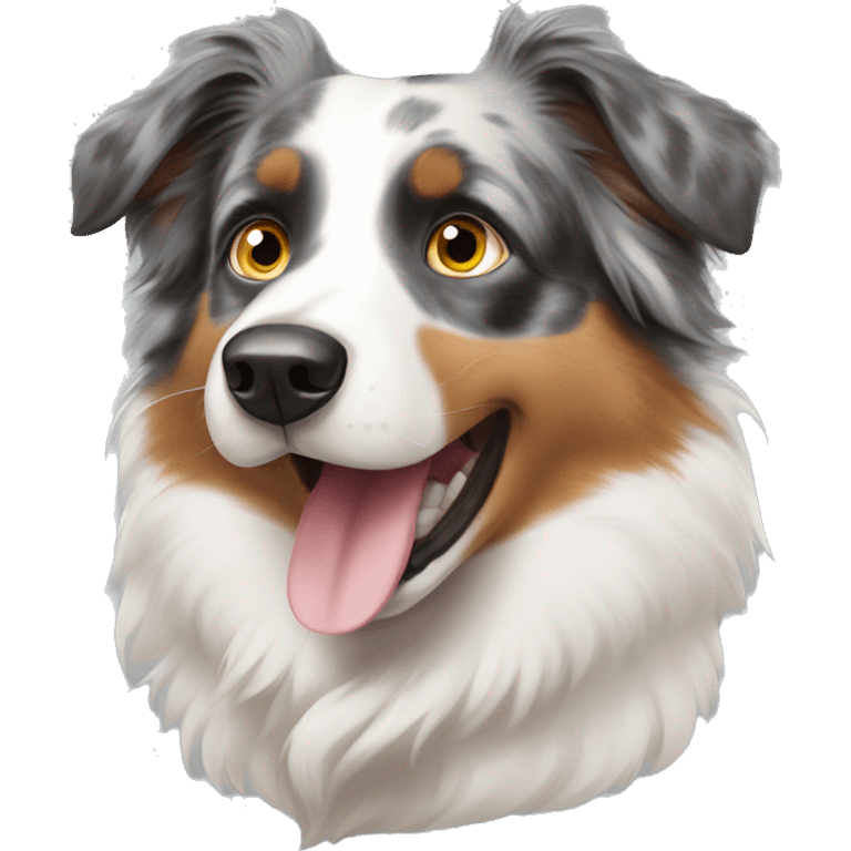 Australian Shepherd with two different color eyes  emoji