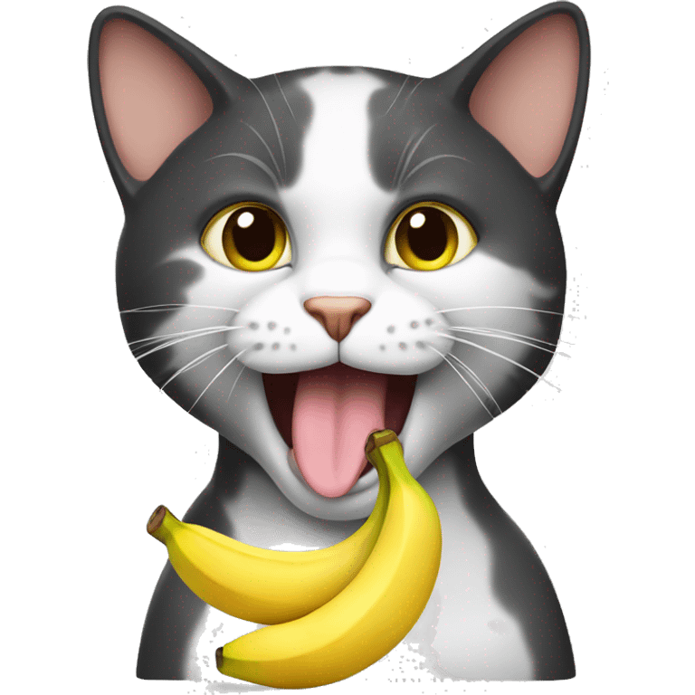 cat eating a banana  emoji