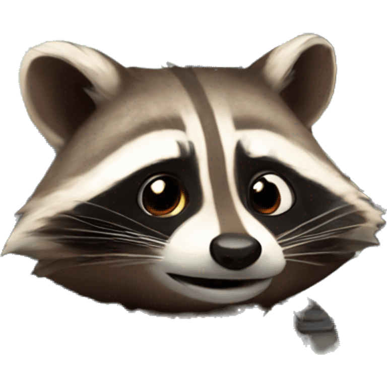 Raccoon in a car emoji