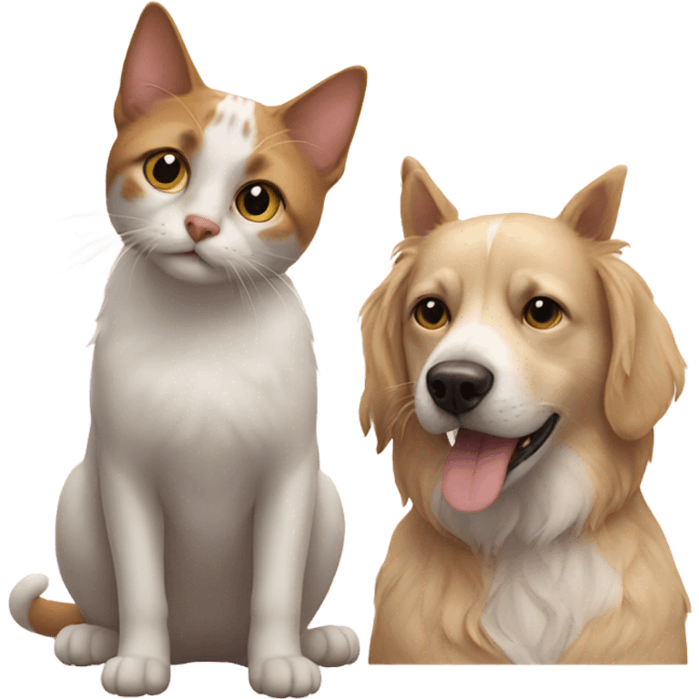 Cat and dog emoji