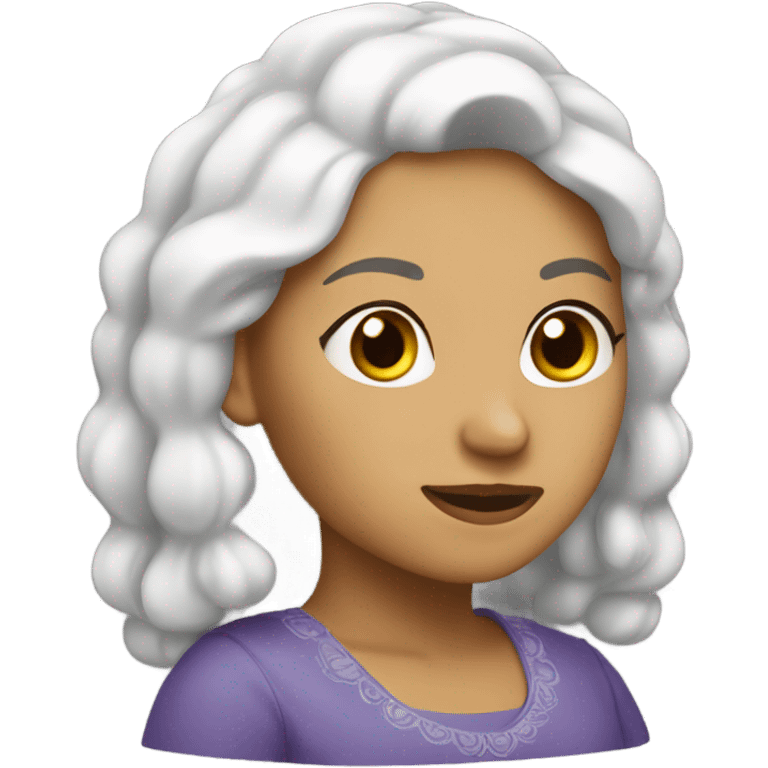 Mujer blanca castaña emoji