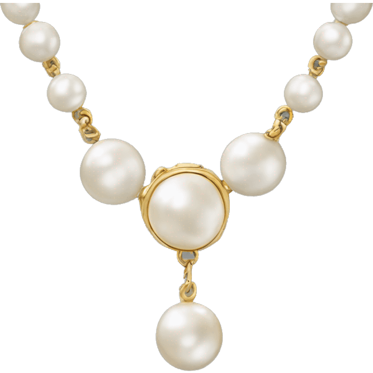 Chanel three Pearl necklace  emoji