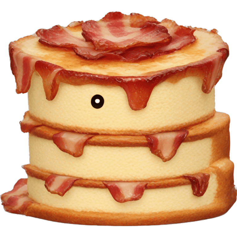 Angry cake bacon emoji