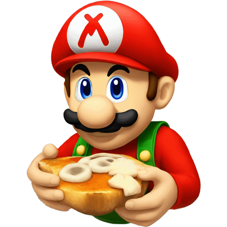 Mario eating mushrooms  emoji