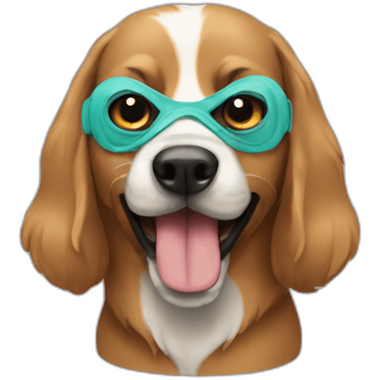 Dog wearing mask emoji