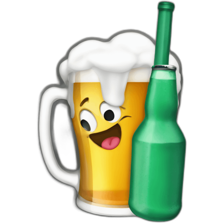 stickerly logo drinking beer emoji