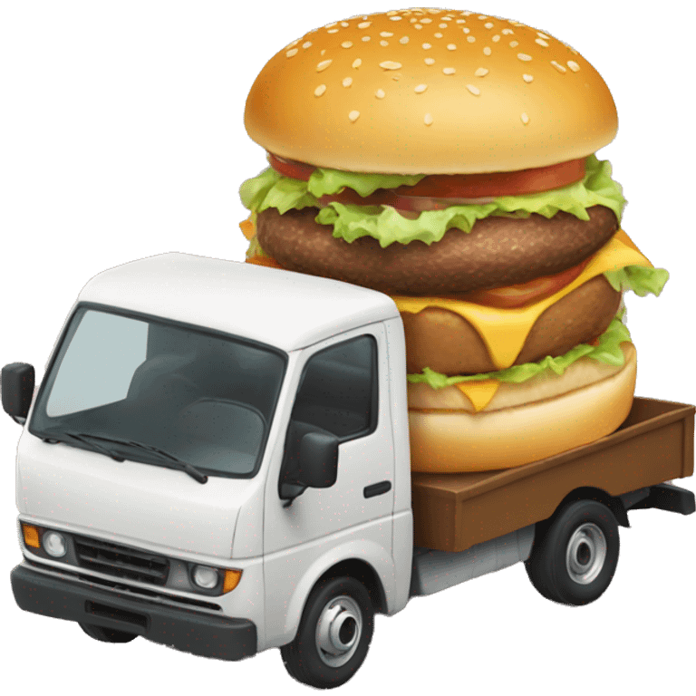 kei truck eating burger emoji