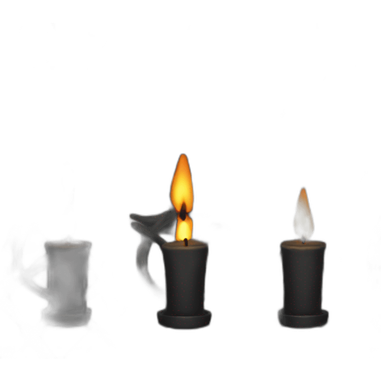 Black candle with a pentagram emoji