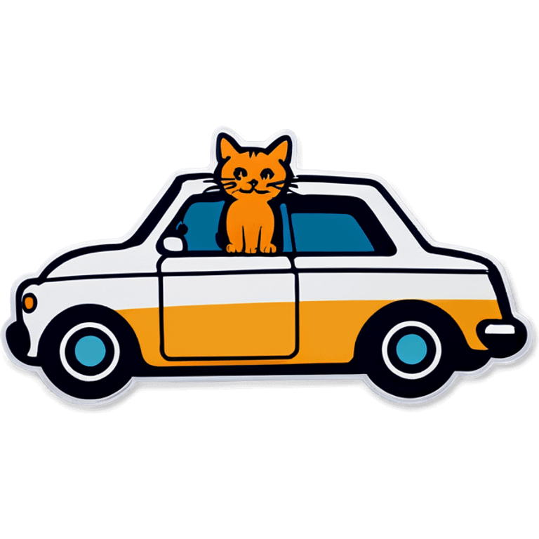 Cat in a car emoji