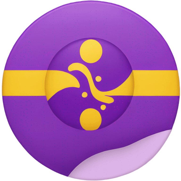 Intersex pride flag with yellow background and purple circle in the middle  emoji