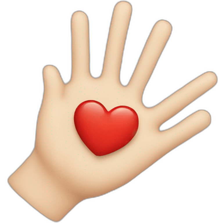 fingers creating a heart shape emoji