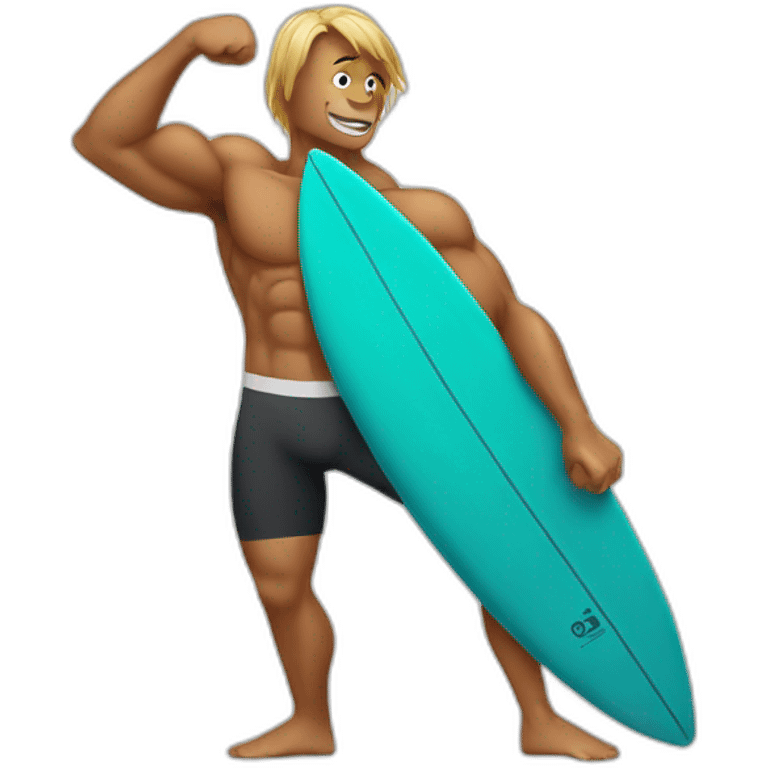 SURFER SHOWING BICEP MUSCLE emoji