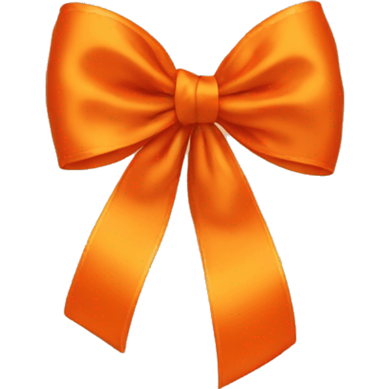 Orange satin bow emoji