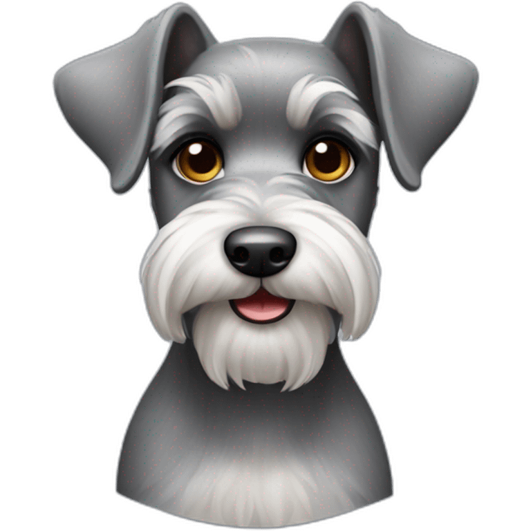 Cute little Miniature Schnauzer emoji