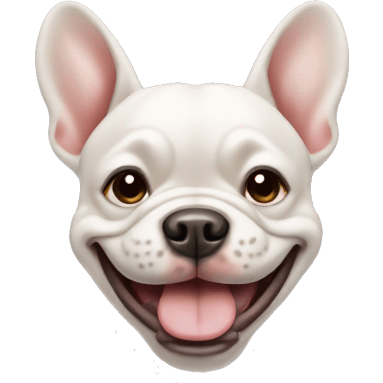 French bull dog smiling emoji