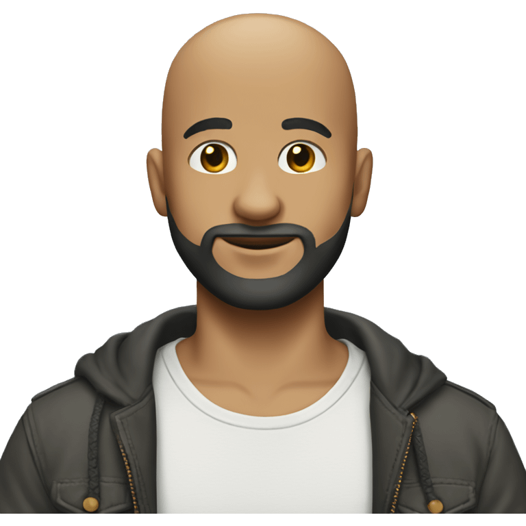 bald with beard and different clothes outfits emoji