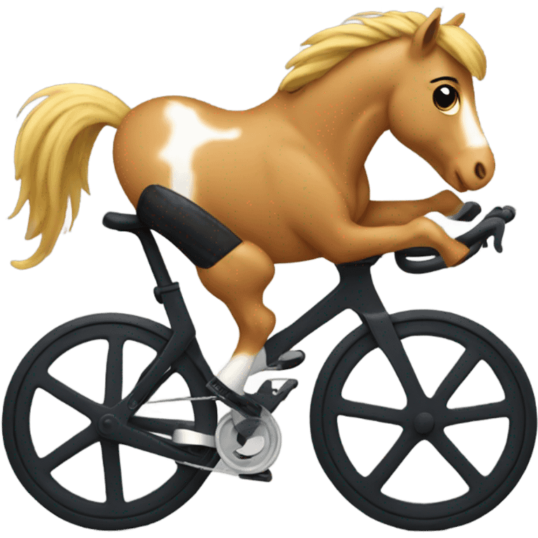 Show pony on a peloton emoji