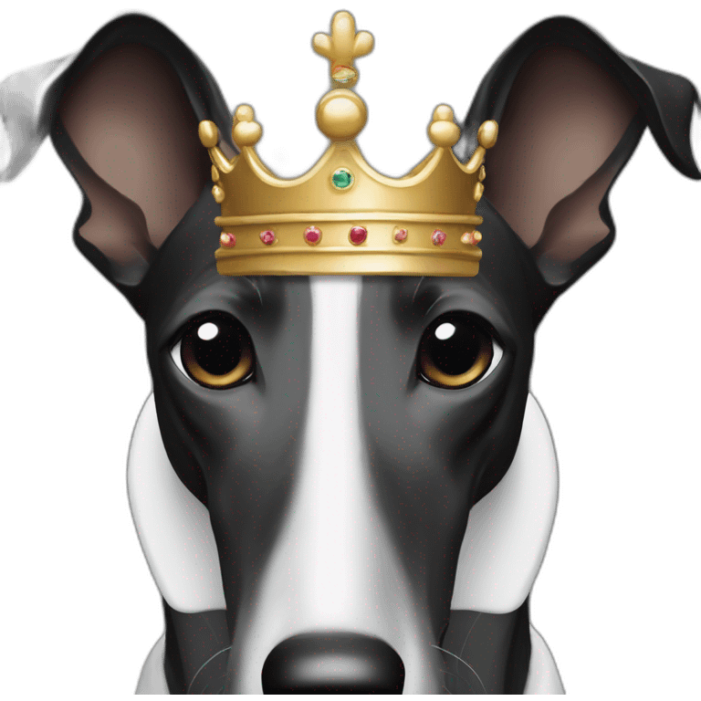 black-greyhound-headonly-with-crown emoji