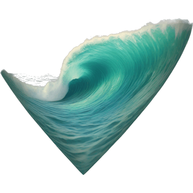 sea wave in 3d heart emoji