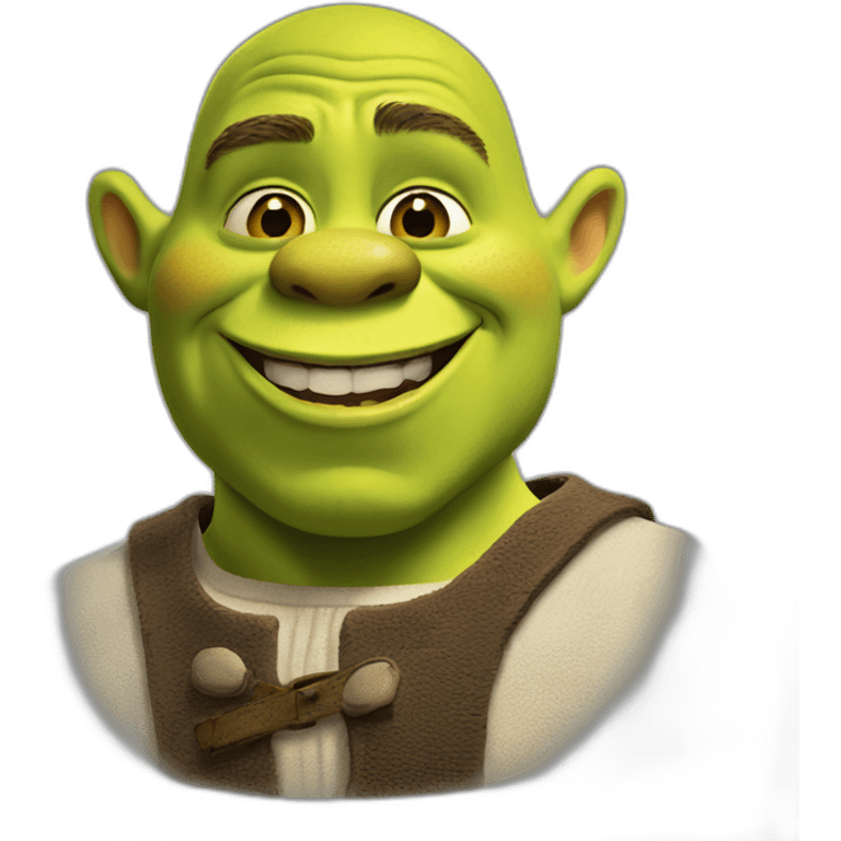 Shrek qui fait un bisou emoji