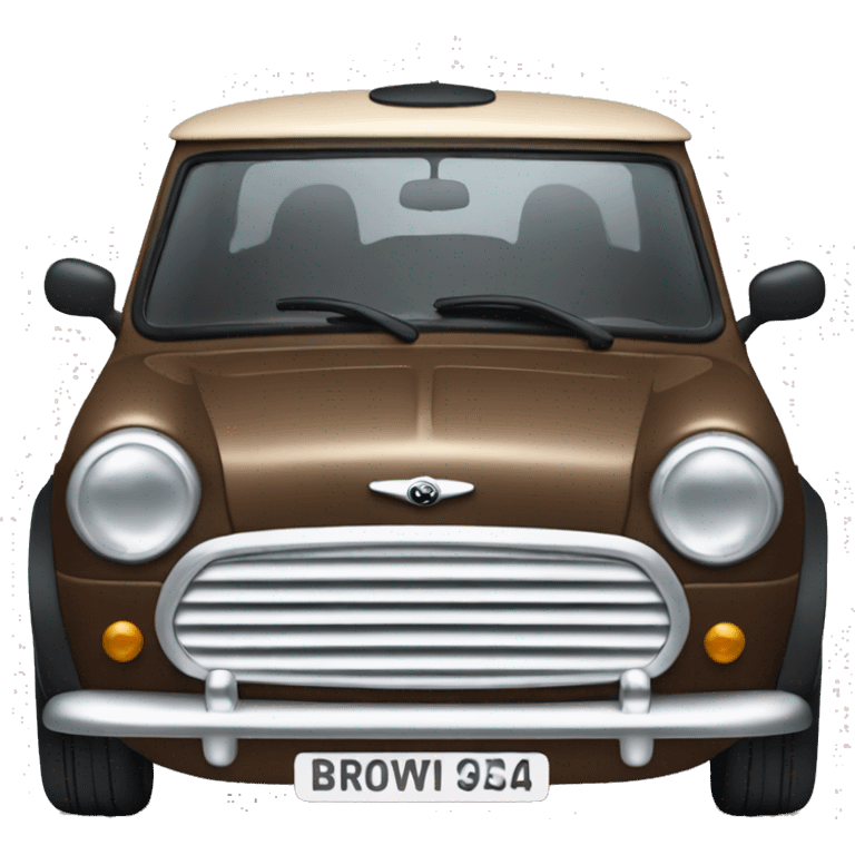 Brown mini cooper car emoji