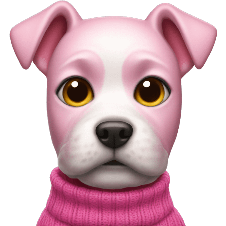 pink dog in sweater  emoji