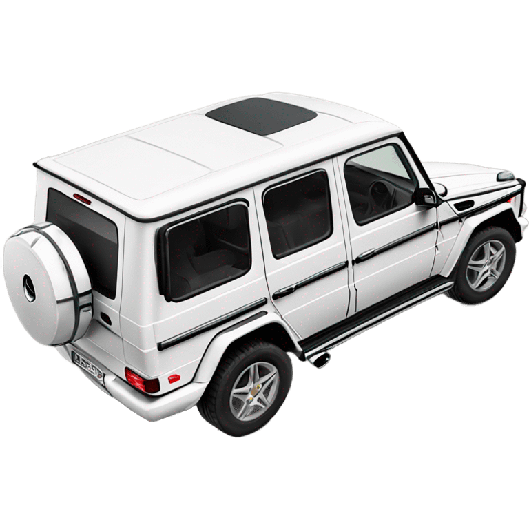 White Mercedes gwagon back emoji