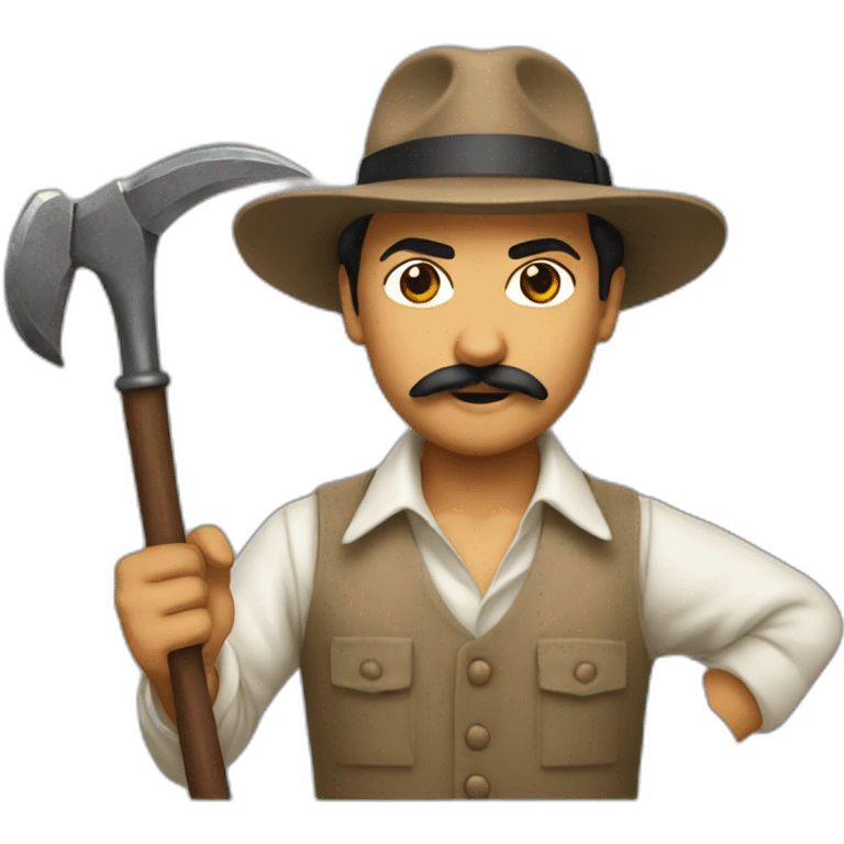 Bhagat singh with sickle and hammer emoji