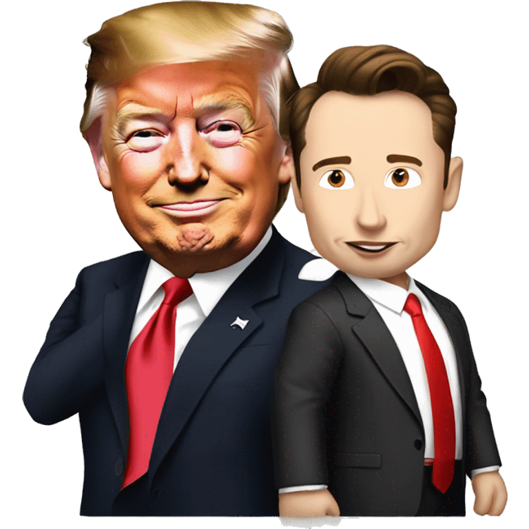 Elon musk with trump  emoji