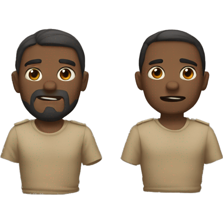 Two brave men  emoji